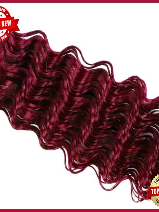Brazilian Virgin Human Hair Extensions Deep Wave 3 Bundles 26-30 Inch main image 6